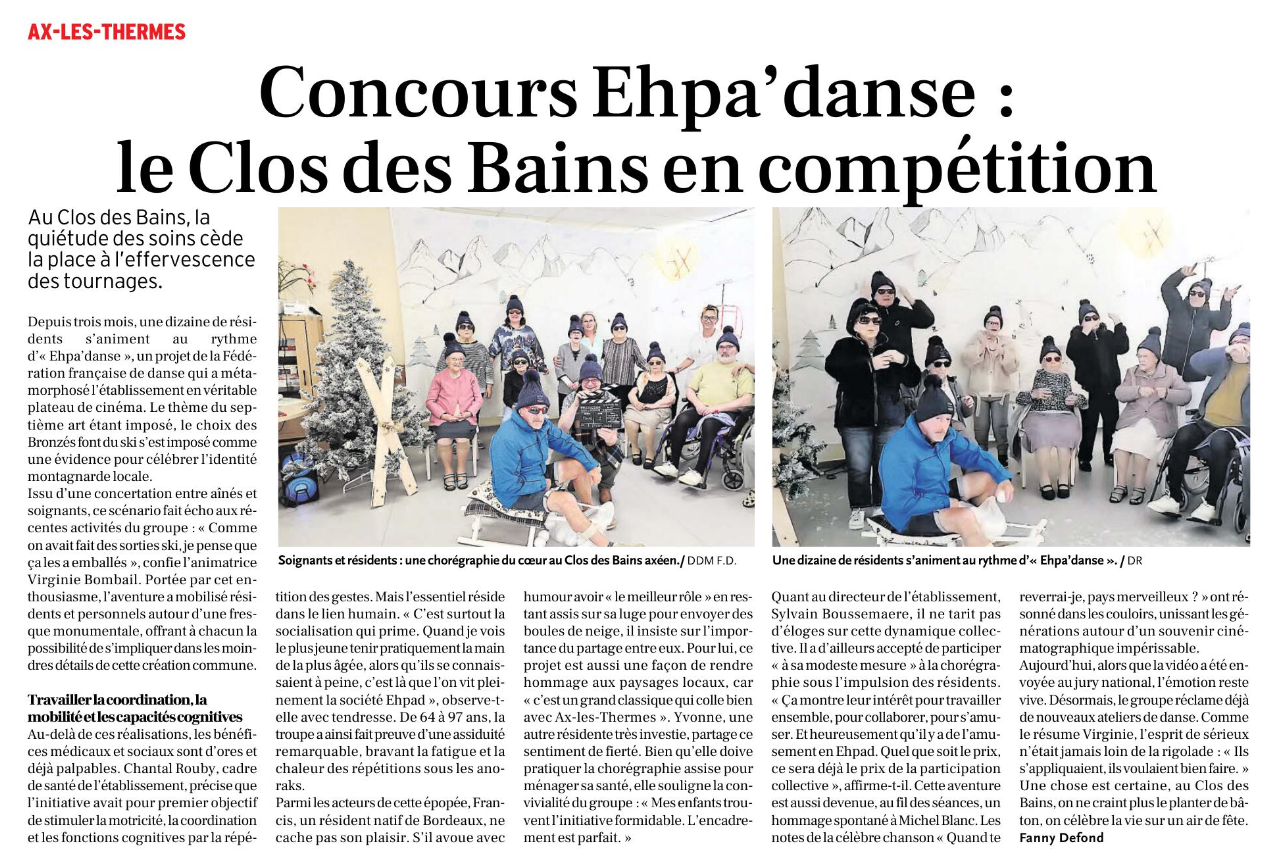 La Dépêche Ehpadanse Le Clos des Bains Ax 06 05 2026